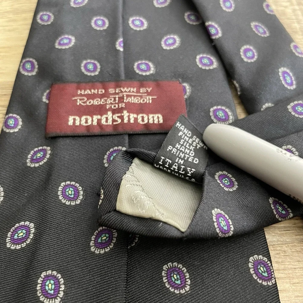 Robert Talbott Nordstrom Hand Sewn Silk Geo Neck Tie (L 58.5
